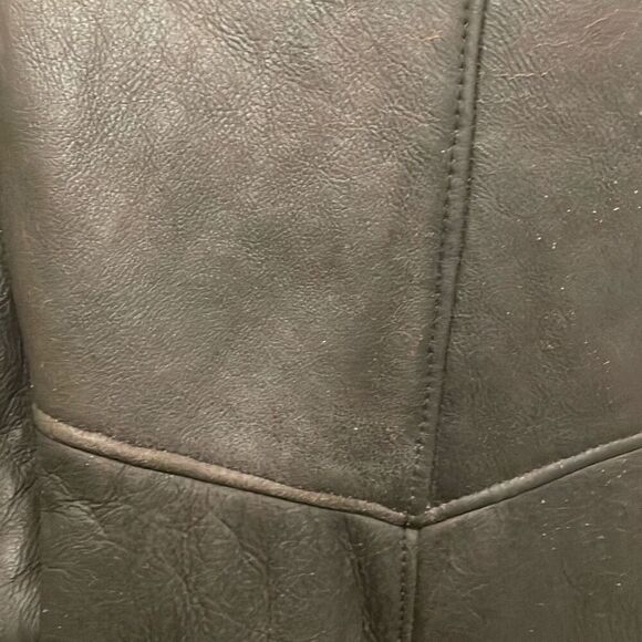 Vintage azizia faux fur lined leather jacket women’s size large from 90s 80s era - Picture 7 of 15